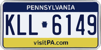 PA license plate KLL6149