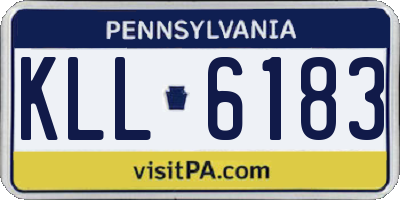 PA license plate KLL6183