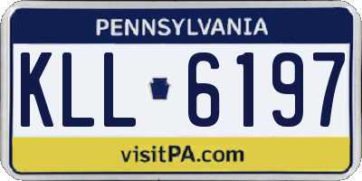 PA license plate KLL6197