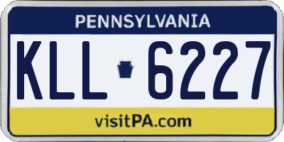 PA license plate KLL6227