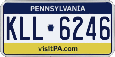PA license plate KLL6246