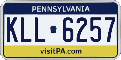 PA license plate KLL6257