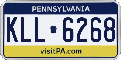 PA license plate KLL6268