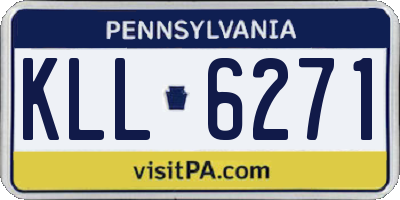 PA license plate KLL6271