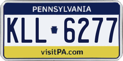PA license plate KLL6277