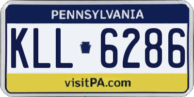 PA license plate KLL6286