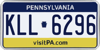 PA license plate KLL6296