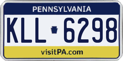 PA license plate KLL6298