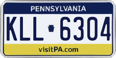 PA license plate KLL6304