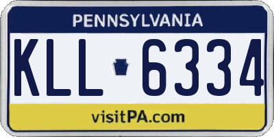 PA license plate KLL6334