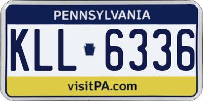 PA license plate KLL6336