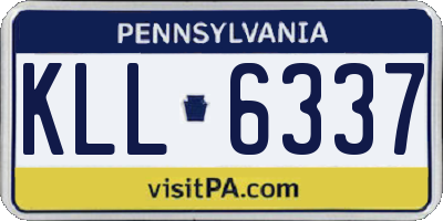 PA license plate KLL6337
