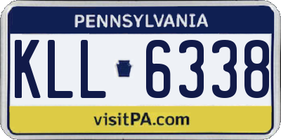 PA license plate KLL6338
