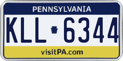 PA license plate KLL6344