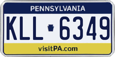 PA license plate KLL6349