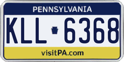PA license plate KLL6368
