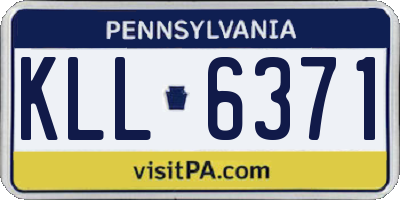 PA license plate KLL6371