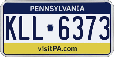 PA license plate KLL6373