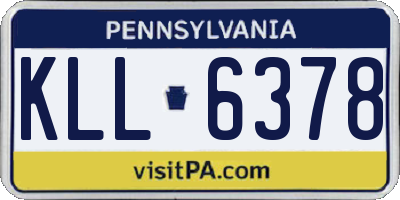 PA license plate KLL6378