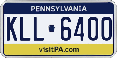 PA license plate KLL6400