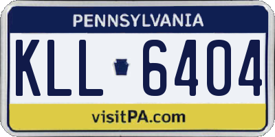 PA license plate KLL6404