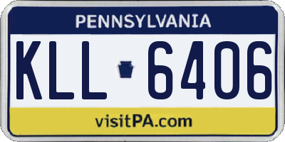 PA license plate KLL6406