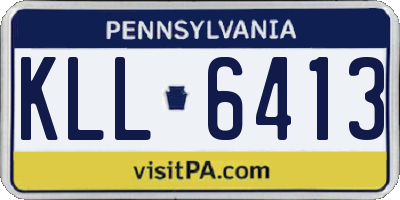 PA license plate KLL6413