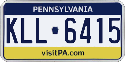 PA license plate KLL6415