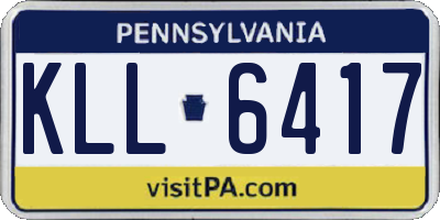PA license plate KLL6417