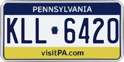 PA license plate KLL6420