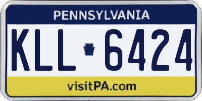 PA license plate KLL6424