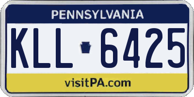 PA license plate KLL6425
