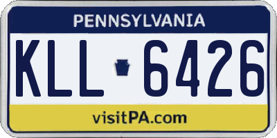 PA license plate KLL6426