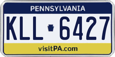 PA license plate KLL6427