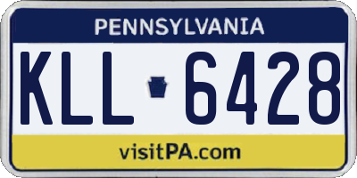 PA license plate KLL6428