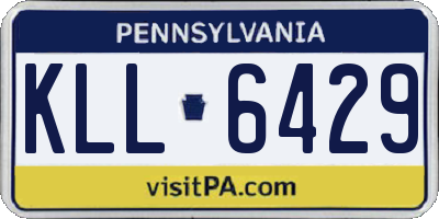 PA license plate KLL6429