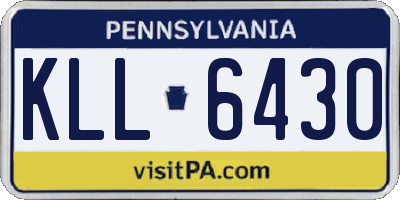 PA license plate KLL6430
