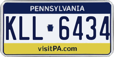 PA license plate KLL6434