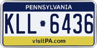 PA license plate KLL6436