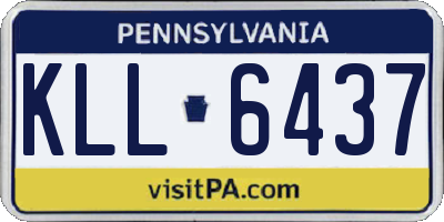 PA license plate KLL6437