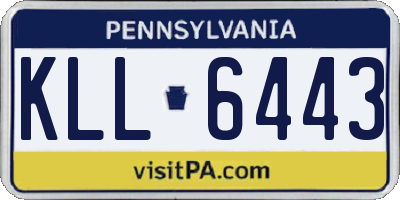 PA license plate KLL6443