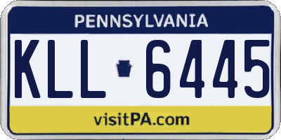PA license plate KLL6445