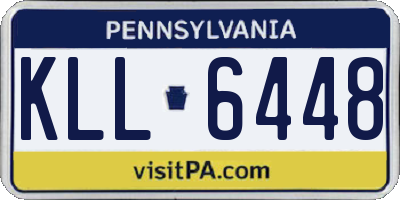 PA license plate KLL6448