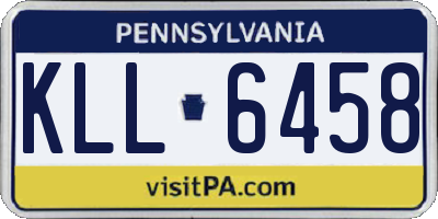 PA license plate KLL6458