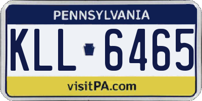 PA license plate KLL6465
