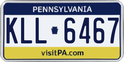 PA license plate KLL6467