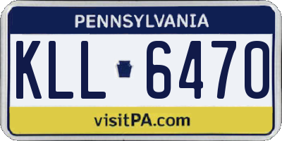 PA license plate KLL6470