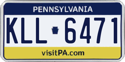 PA license plate KLL6471