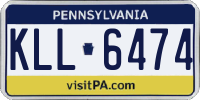 PA license plate KLL6474