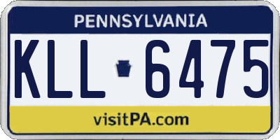 PA license plate KLL6475